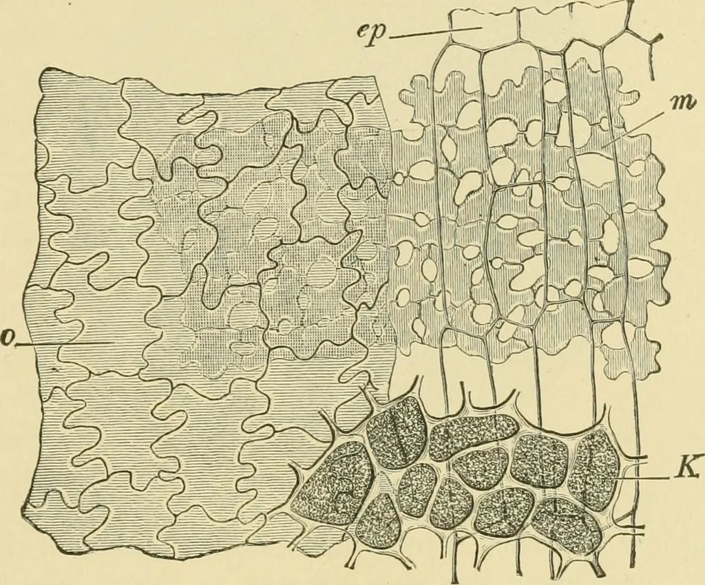 An illustration from The microscopy of vegetable foods, 1906, leaf 156