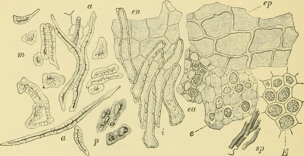 An illustration from The microscopy of vegetable foods, 1906, leaf 249