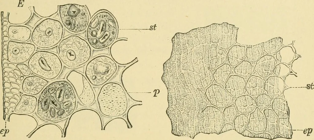 An illustration from The microscopy of vegetable foods, 1906, leaf 266