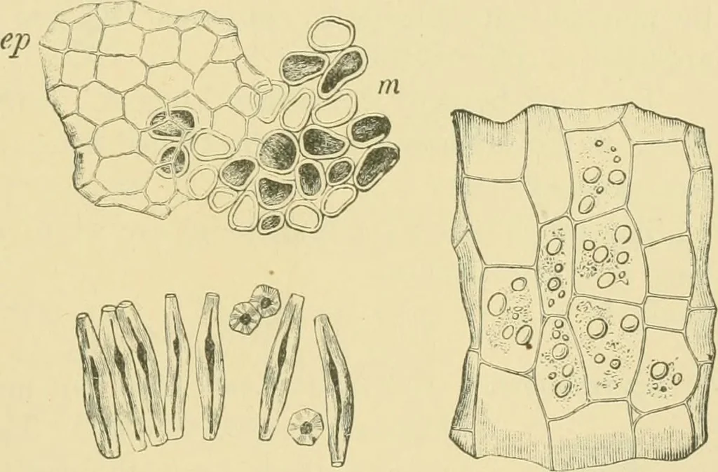 An illustration from The microscopy of vegetable foods, 1906, leaf 278