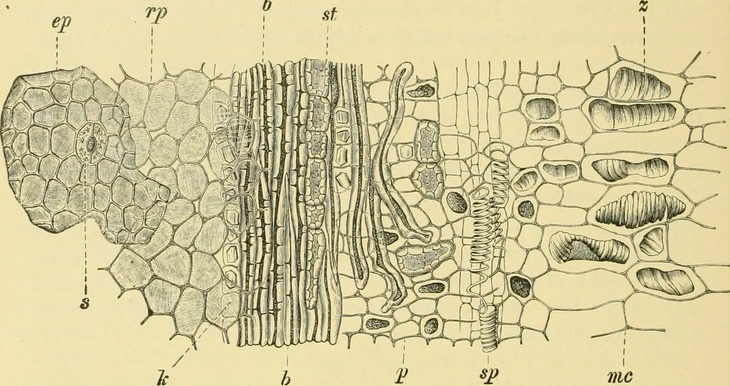 An illustration from The microscopy of vegetable foods, 1906, leaf 297