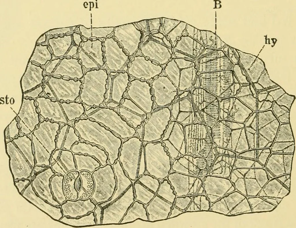 An illustration from The microscopy of vegetable foods, 1906, leaf 379