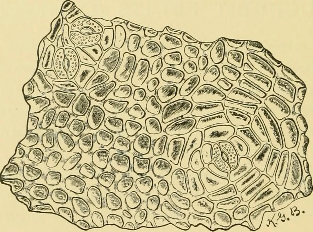 An illustration from The microscopy of vegetable foods, 1906, leaf 423