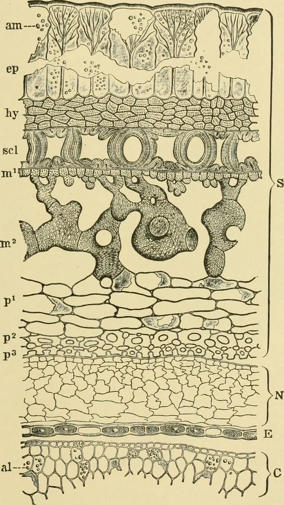 An illustration from The microscopy of vegetable foods, 1906, leaf 424
