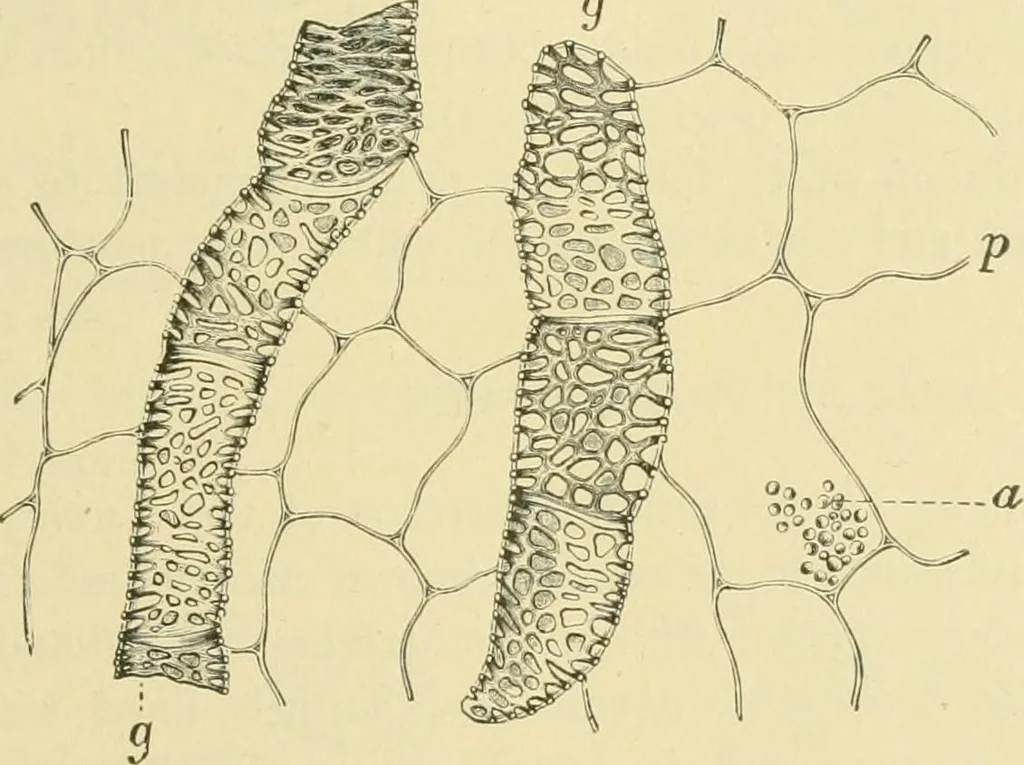 An illustration from The microscopy of vegetable foods, 1906, leaf 440
