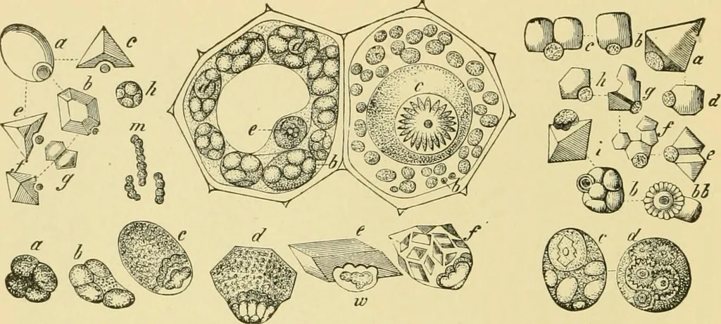 An illustration from The microscopy of vegetable foods, 1906, leaf 45