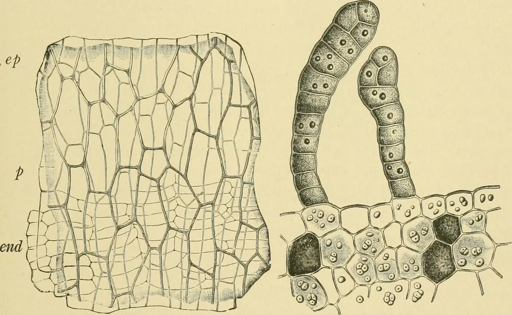 An illustration from The microscopy of vegetable foods, 1906, leaf 466