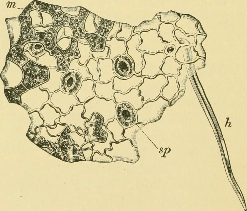 An illustration from The microscopy of vegetable foods, 1906, leaf 475