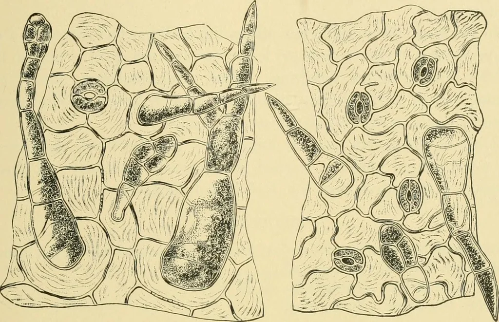 An illustration from The microscopy of vegetable foods, 1906, leaf 510