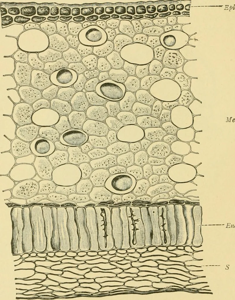 An illustration from The microscopy of vegetable foods, 1906, leaf 55