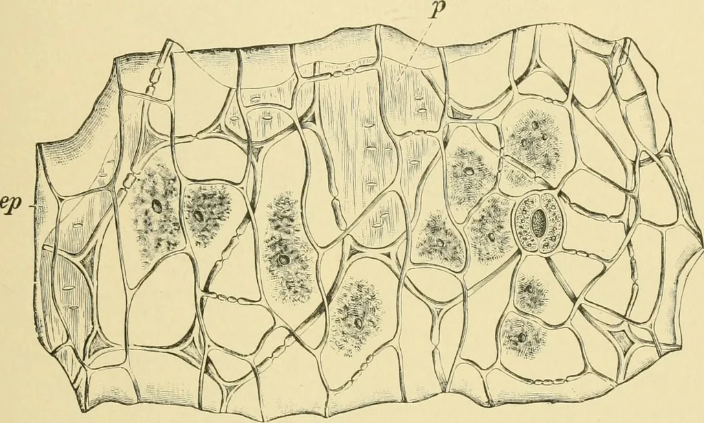 An illustration from The microscopy of vegetable foods, 1906, leaf 600