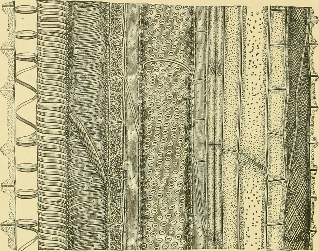 An illustration from The microscopy of vegetable foods, 1906, leaf 63