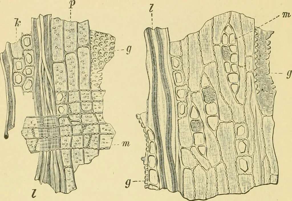 An illustration from The microscopy of vegetable foods, 1906, leaf 65