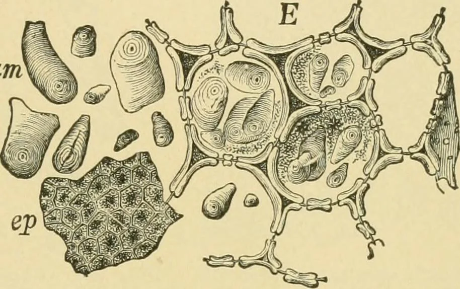 An illustration from The microscopy of vegetable foods, 1906, leaf 660