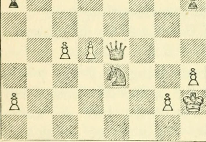 An illustration from The middle game in chess, 1922, leaf 127