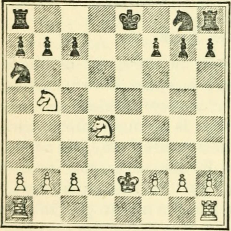 An illustration from The middle game in chess, 1922, leaf 139