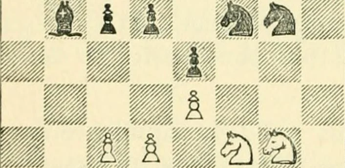 An illustration from The middle game in chess, 1922, leaf 189