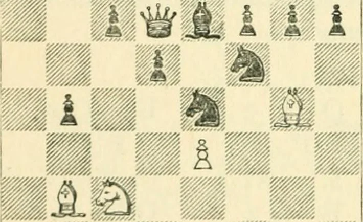 An illustration from The middle game in chess, 1922, leaf 207