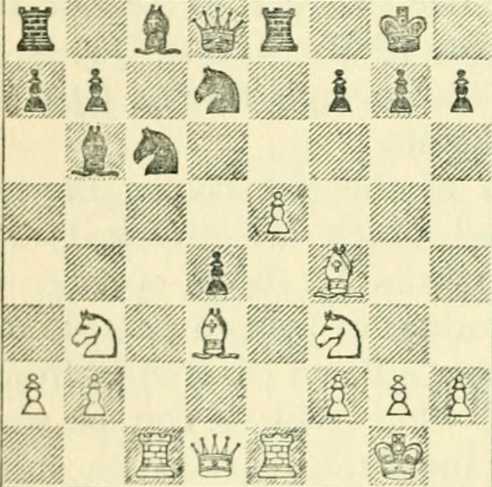 An illustration from The middle game in chess, 1922, leaf 89