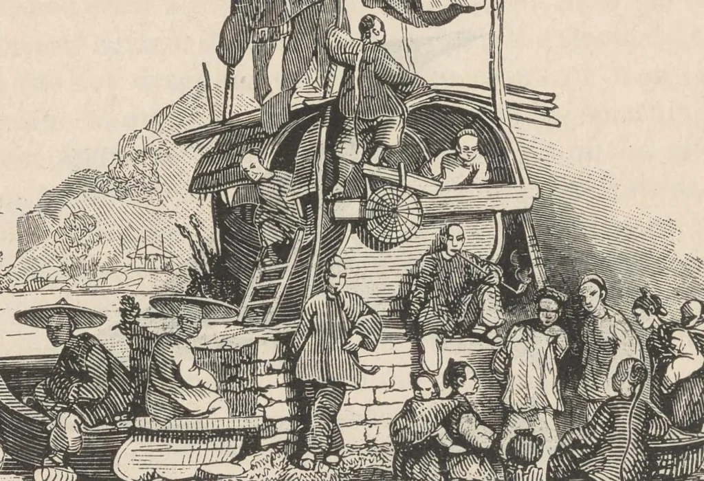 An illustration from The Middle Kingdom : a survey of the geography, government, literature, social life, arts, and history of the Chinese empire and its inhabitants, 1907, leaf 33