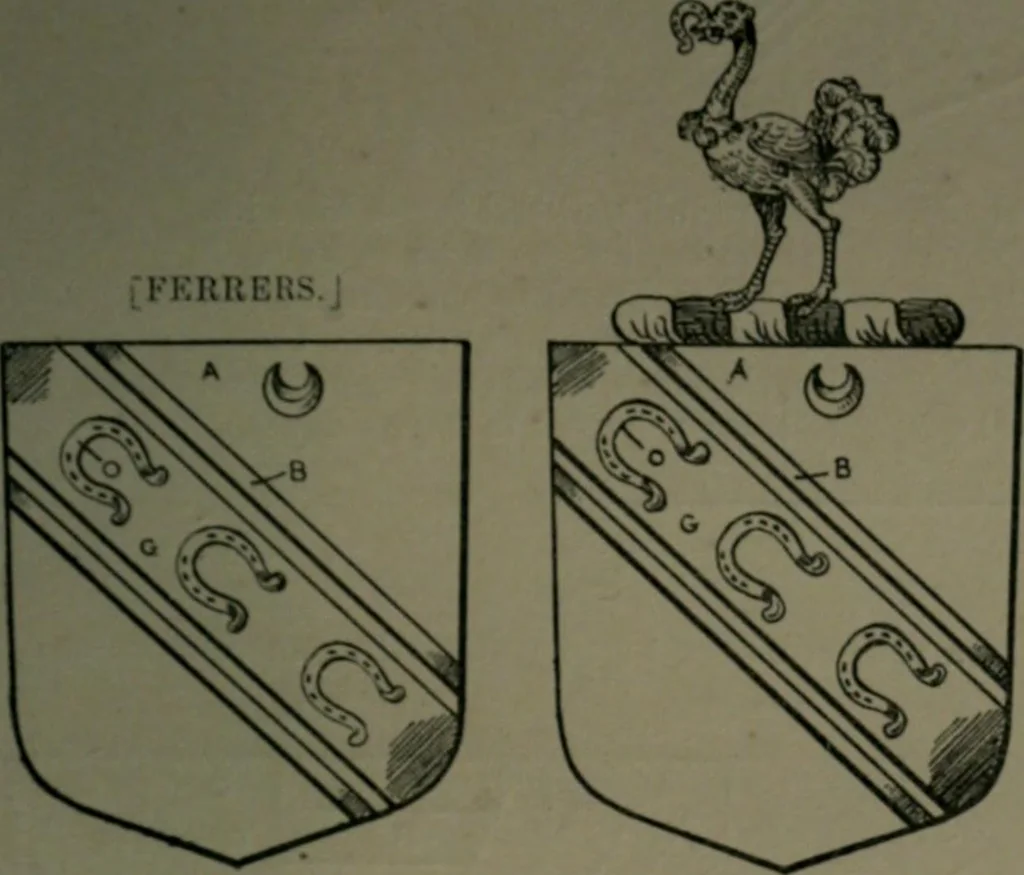 An illustration from Middlesex pedigrees, as collected by Richard Mundy in Harleian ms. no. 1551, 1914, leaf 144