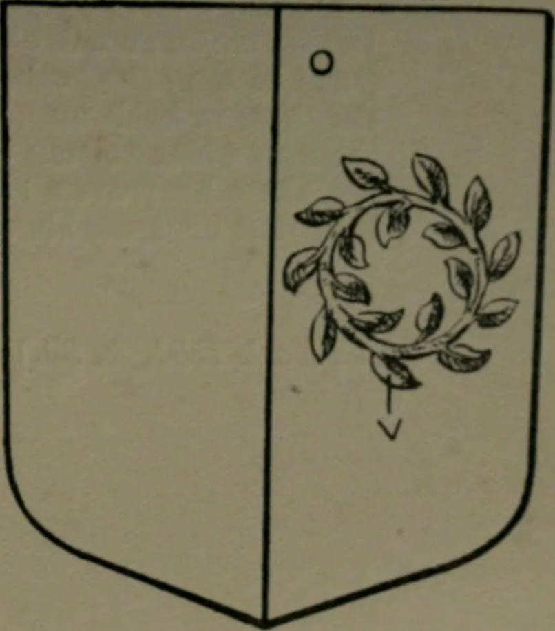 An illustration from Middlesex pedigrees, as collected by Richard Mundy in Harleian ms. no. 1551, 1914, leaf 144