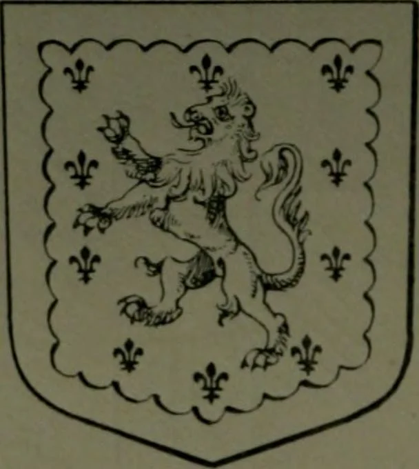 An illustration from Middlesex pedigrees, as collected by Richard Mundy in Harleian ms. no. 1551, 1914, leaf 147