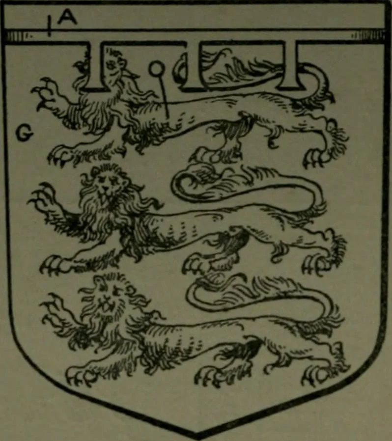 An illustration from Middlesex pedigrees, as collected by Richard Mundy in Harleian ms. no. 1551, 1914, leaf 149