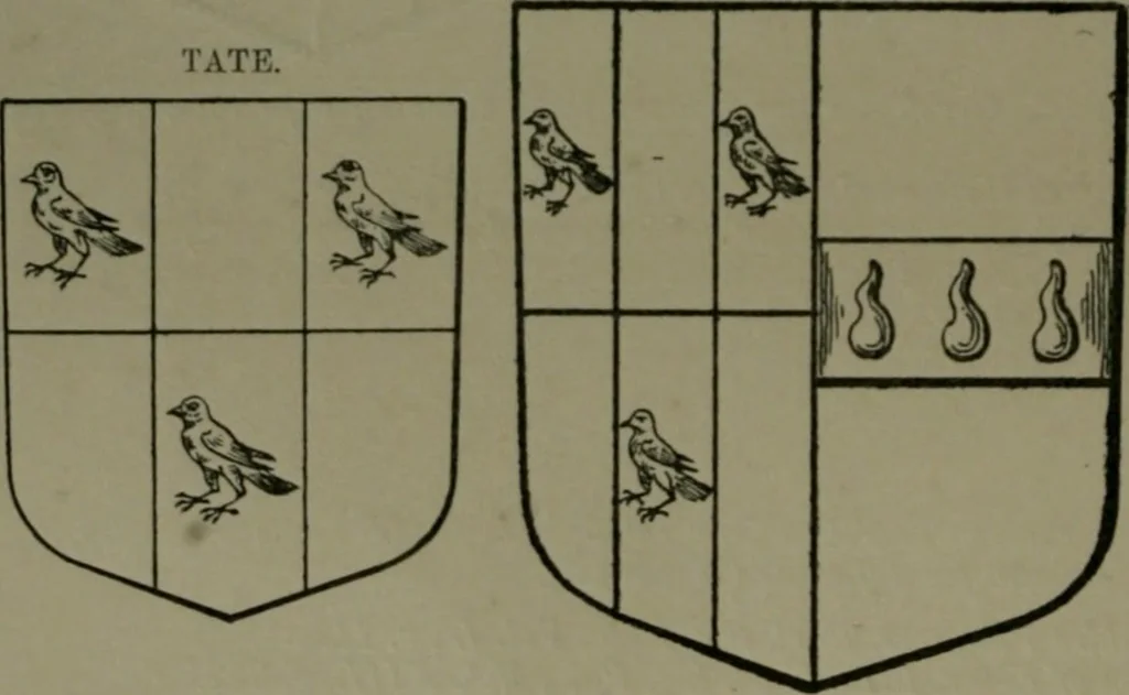 An illustration from Middlesex pedigrees, as collected by Richard Mundy in Harleian ms. no. 1551, 1914, leaf 149