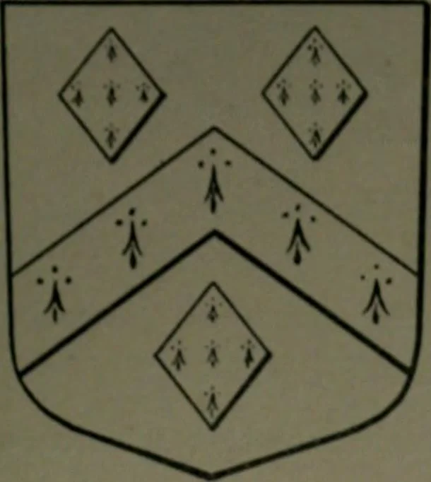 An illustration from Middlesex pedigrees, as collected by Richard Mundy in Harleian ms. no. 1551, 1914, leaf 150