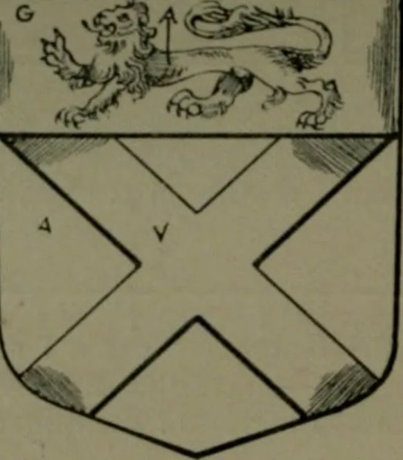 An illustration from Middlesex pedigrees, as collected by Richard Mundy in Harleian ms. no. 1551, 1914, leaf 167