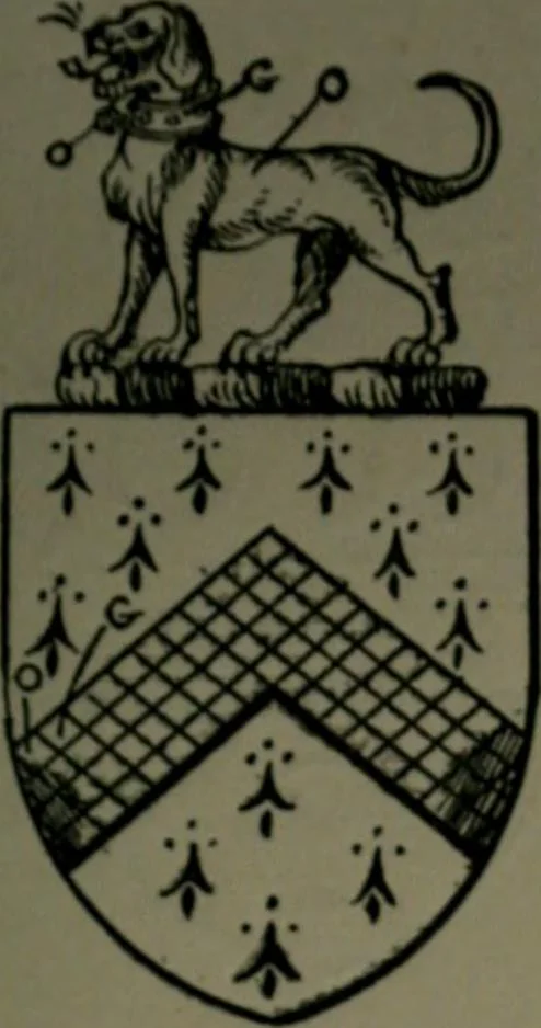 An illustration from Middlesex pedigrees, as collected by Richard Mundy in Harleian ms. no. 1551, 1914, leaf 196