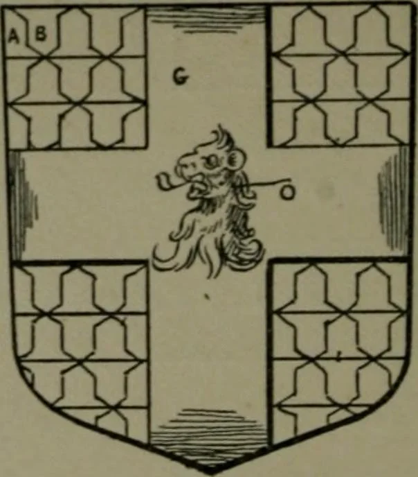 An illustration from Middlesex pedigrees, as collected by Richard Mundy in Harleian ms. no. 1551, 1914, leaf 41