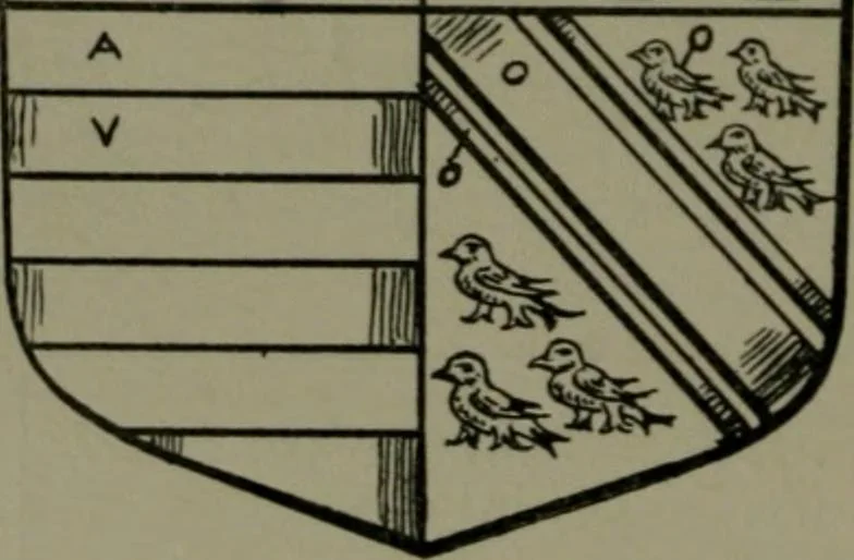 An illustration from Middlesex pedigrees, as collected by Richard Mundy in Harleian ms. no. 1551, 1914, leaf 59