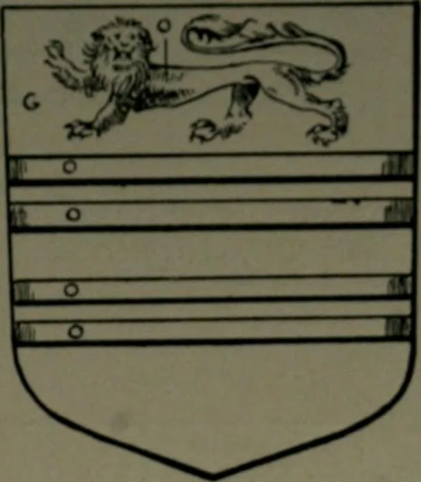 An illustration from Middlesex pedigrees, as collected by Richard Mundy in Harleian ms. no. 1551, 1914, leaf 74
