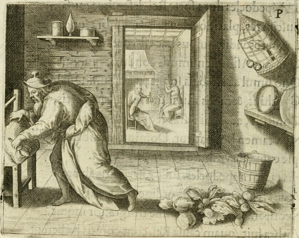 An illustration from Mikrokosmos = Parvvs mvndvs, 1579, leaf 129