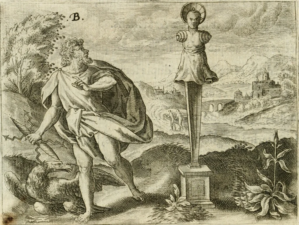 An illustration from Mikrokosmos = Parvvs mvndvs, 1579, leaf 27