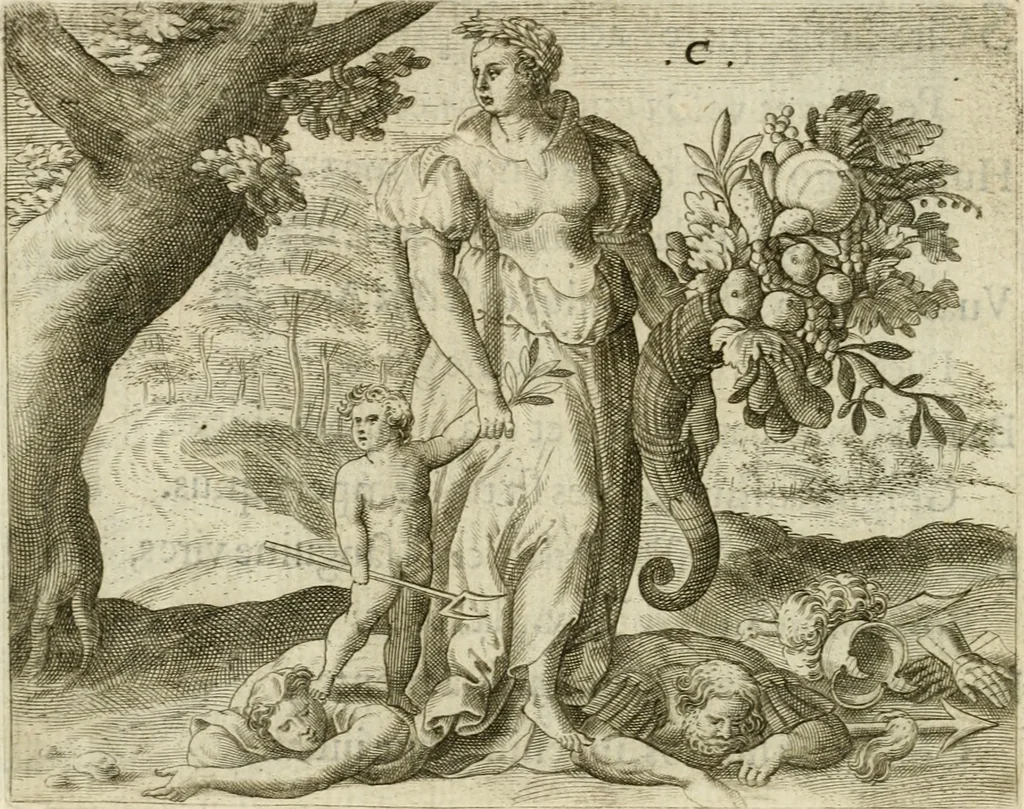 An illustration from Mikrokosmos = Parvvs mvndvs, 1579, leaf 35
