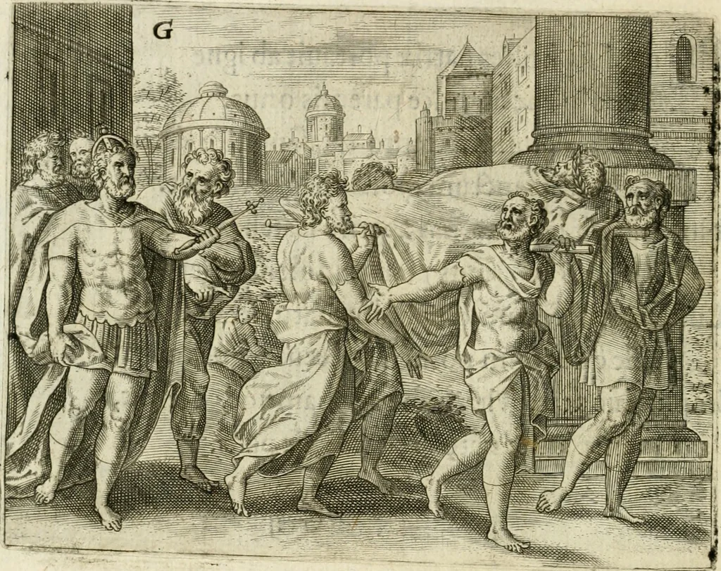 An illustration from Mikrokosmos = Parvvs mvndvs, 1579, leaf 65