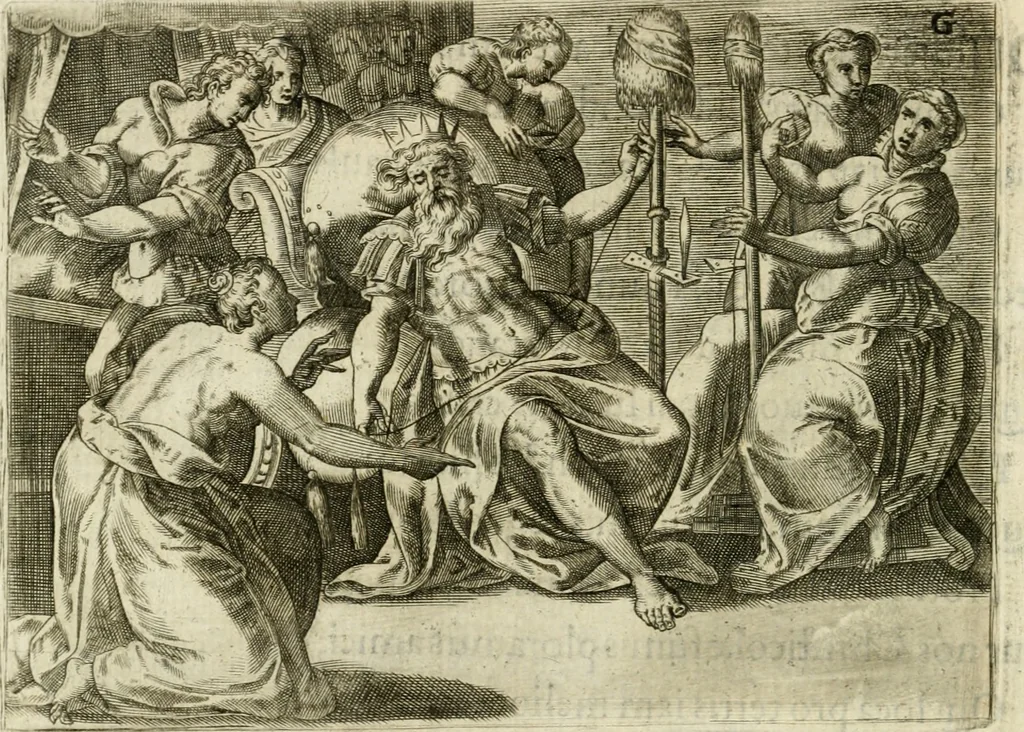 An illustration from Mikrokosmos = Parvvs mvndvs, 1579, leaf 67