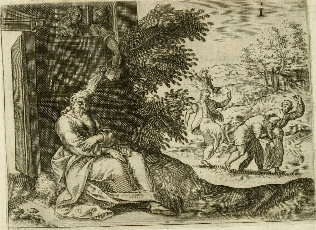 An illustration from Mikrokosmos = Parvvs mvndvs, 1579, leaf 79