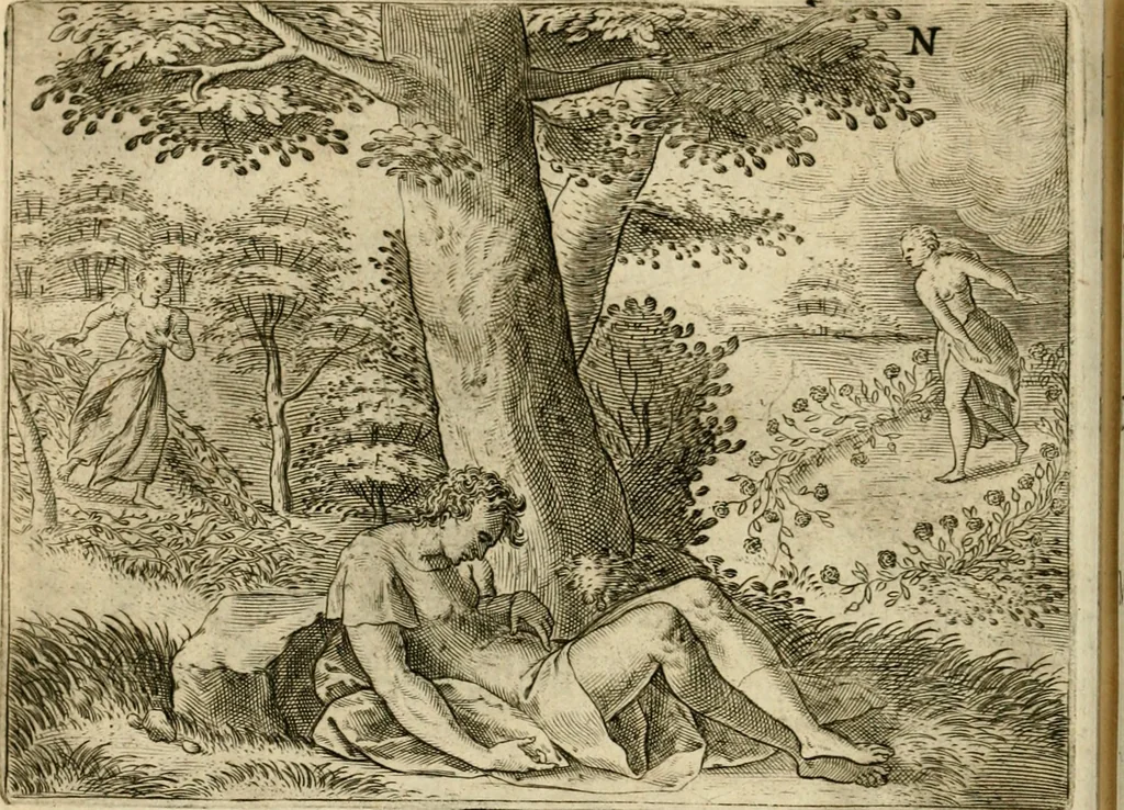 An illustration from Mikrokósmos = Paruus mundus, 1610, leaf 105