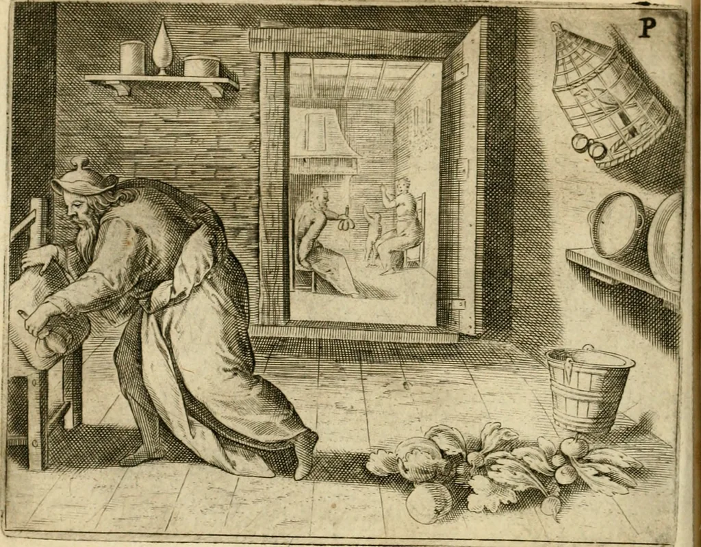 An illustration from Mikrokósmos = Paruus mundus, 1610, leaf 123