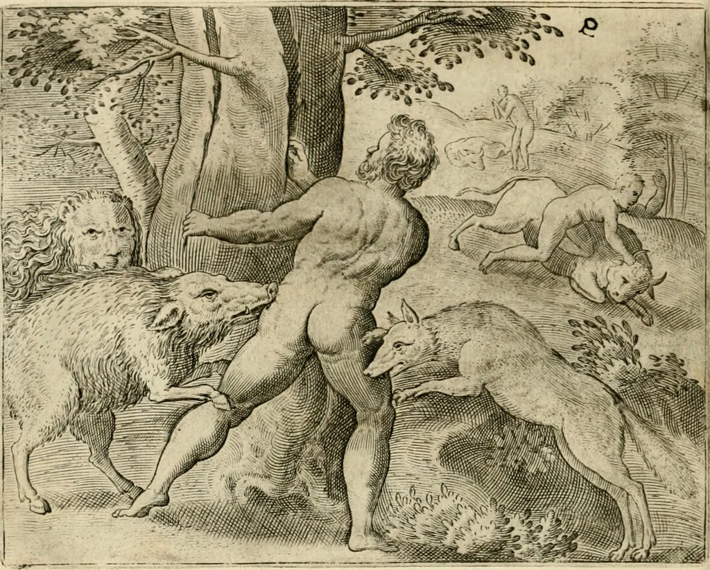 An illustration from Mikrokósmos = Paruus mundus, 1610, leaf 129