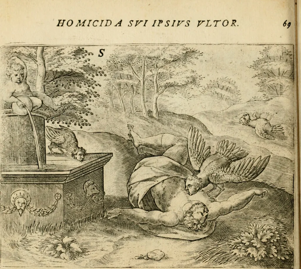 An illustration from Mikrokósmos = Paruus mundus, 1610, leaf 145