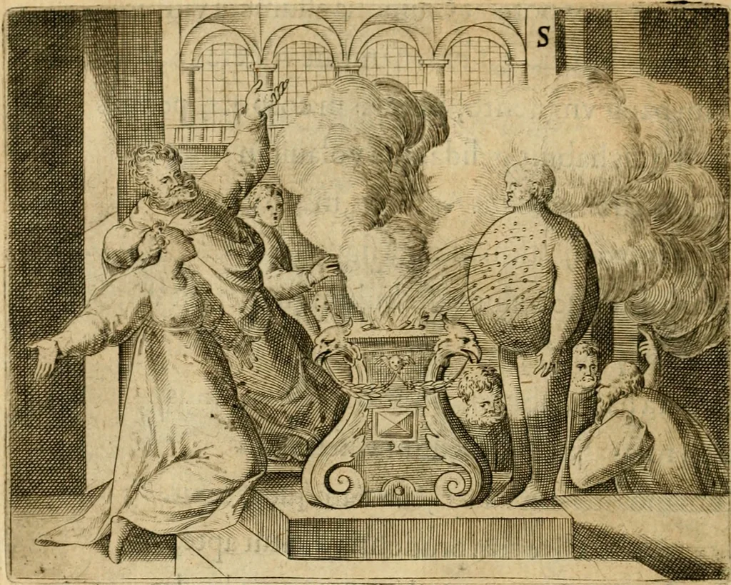 An illustration from Mikrokósmos = Paruus mundus, 1610, leaf 149