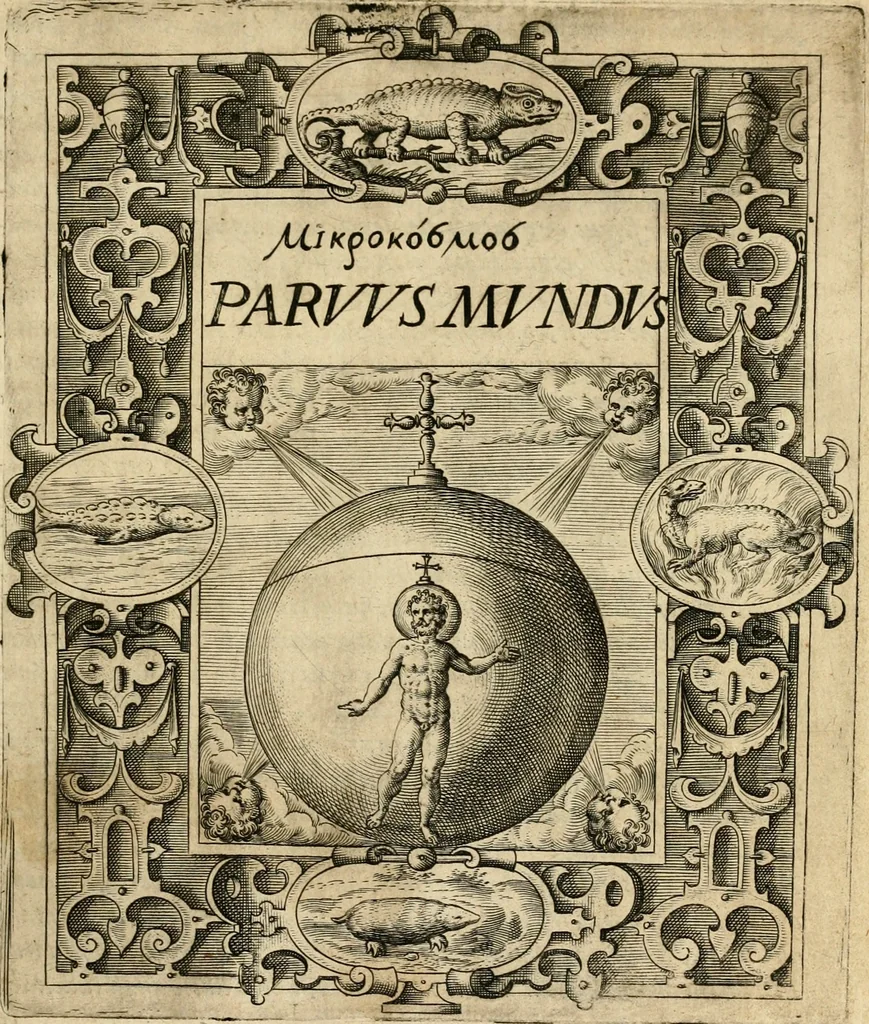 An illustration from Mikrokósmos = Paruus mundus, 1610, leaf 4