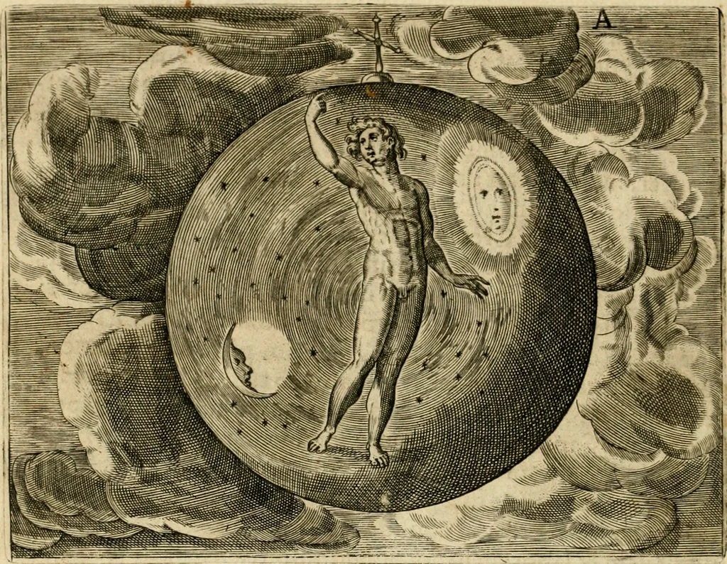 An illustration from Mikrokósmos = Paruus mundus, 1610, leaf 9
