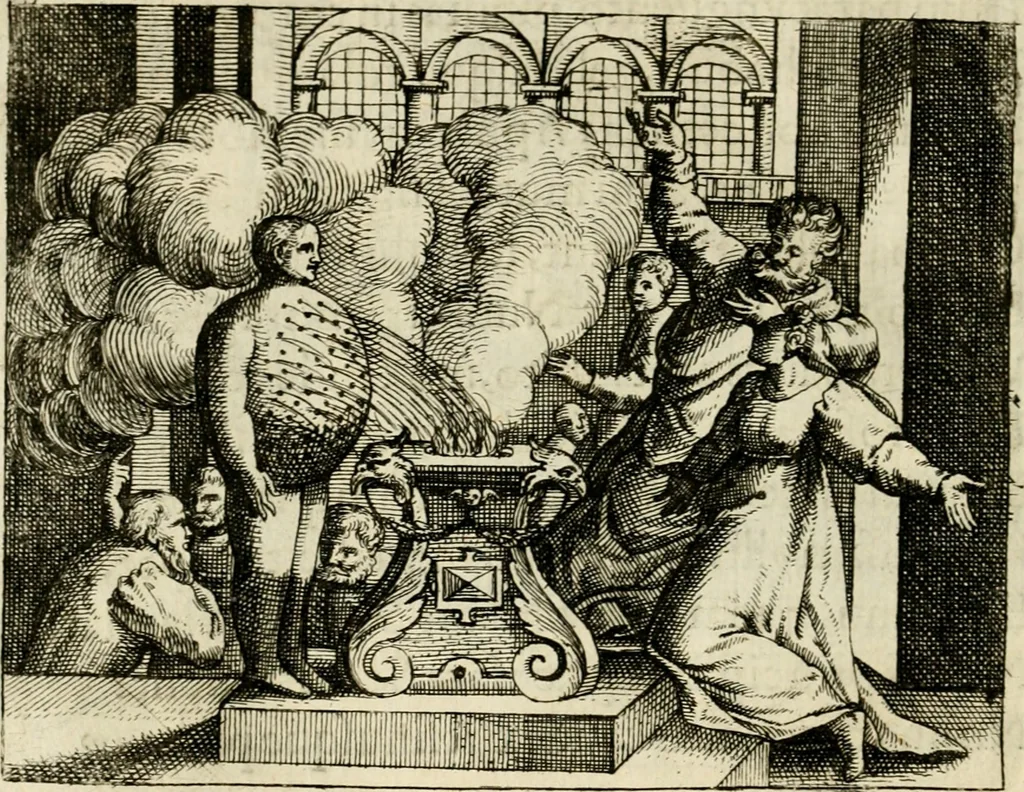 An illustration from Mikrokósmos = Paruus mundus, 1618, leaf 155