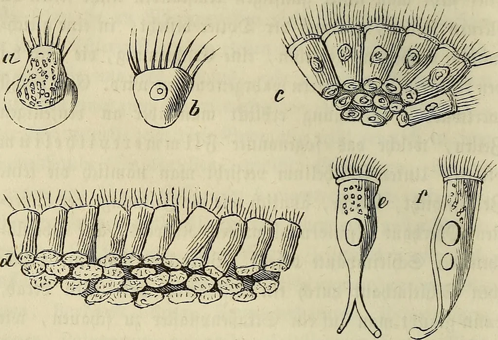 An illustration from Mikroskopische Bilder : Naturansichten aus dem kleinsten Raume ; ein Gemälde des Mikrokosmus in seinen Gestalten und Gesetzen, 1853, leaf 169